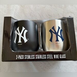 2-Pack NY Yankees Stemless Wine Tumblers